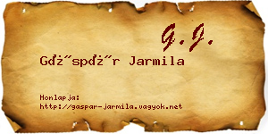 Gáspár Jarmila névjegykártya