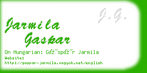 jarmila gaspar business card